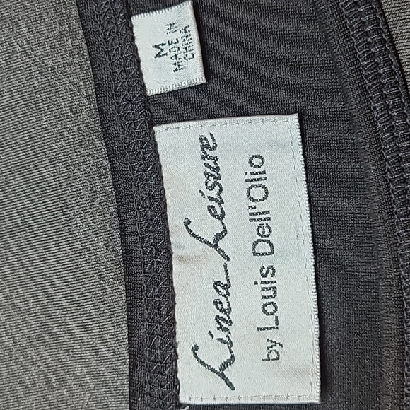 NWOT LINEA LEISURE BY LOUIS DELL'OLIO GRAY & BLACK LONG SLEEVE PULLOVER TOP - Picture 11 of 12
